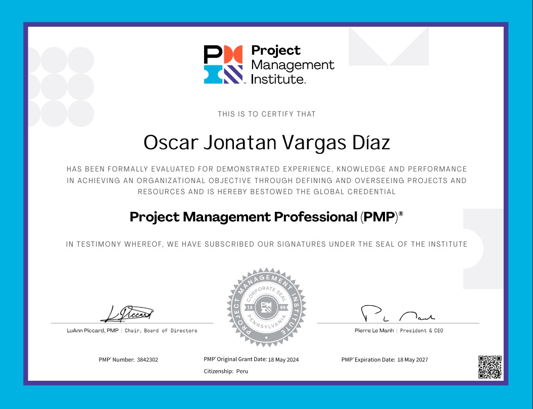 PMP Certificado